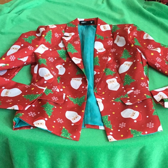 Holiday print blazer jacket NWT - Picture 2 of 5